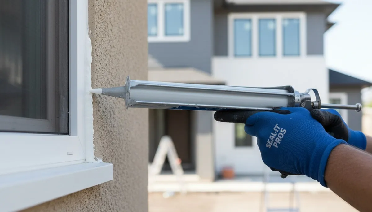 Professional caulking and sealing on Wellesley MA home exterior for weatherproof protection