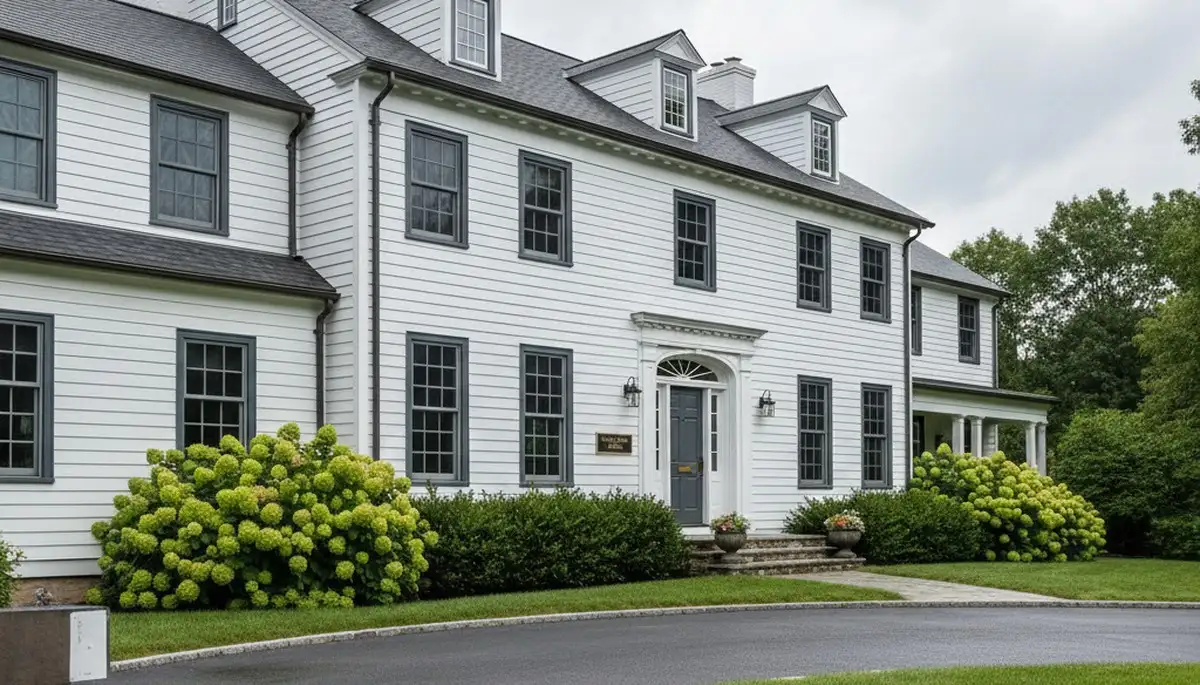 Fresh exterior house painting in Wellesley MA showcasing smooth, weather-resistant finishes