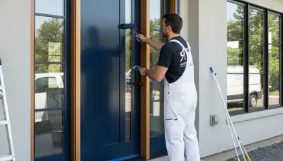 Professional door painting and refinishing by expert house painters in Wellesley, MA