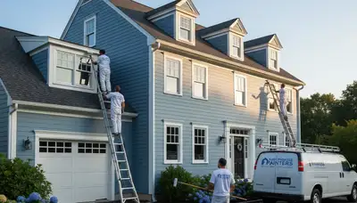Professional house painters serving Wellesley, MA for interior and exterior painting services