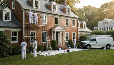 Professional house painters in Wellesley MA providing expert residential exterior painting services