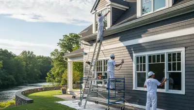 House painters in Wellesley, MA providing professional interior and exterior painting services
