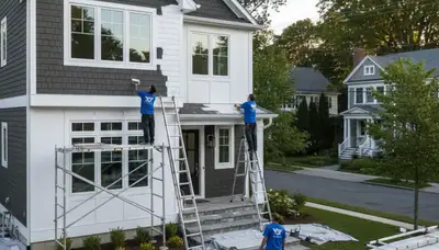 Professional house painters in Wellesley MA providing expert exterior home painting services