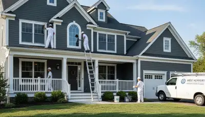 House painters in Wellesley, MA providing professional interior and exterior painting services